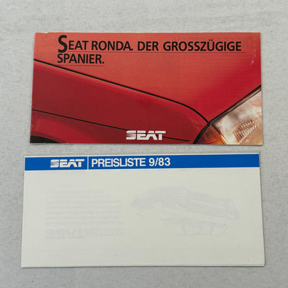 1984 Seat Ronda Press Kit German Text European Brochure Photos