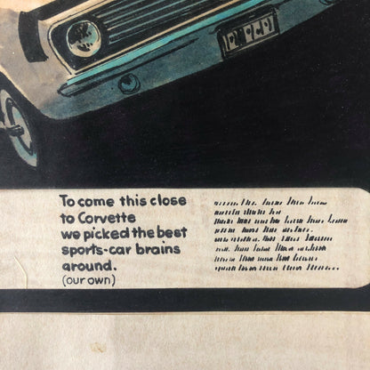 Vintage 1969 Chevrolet Camaro SS Advertising Agency Concept Art Illustration 