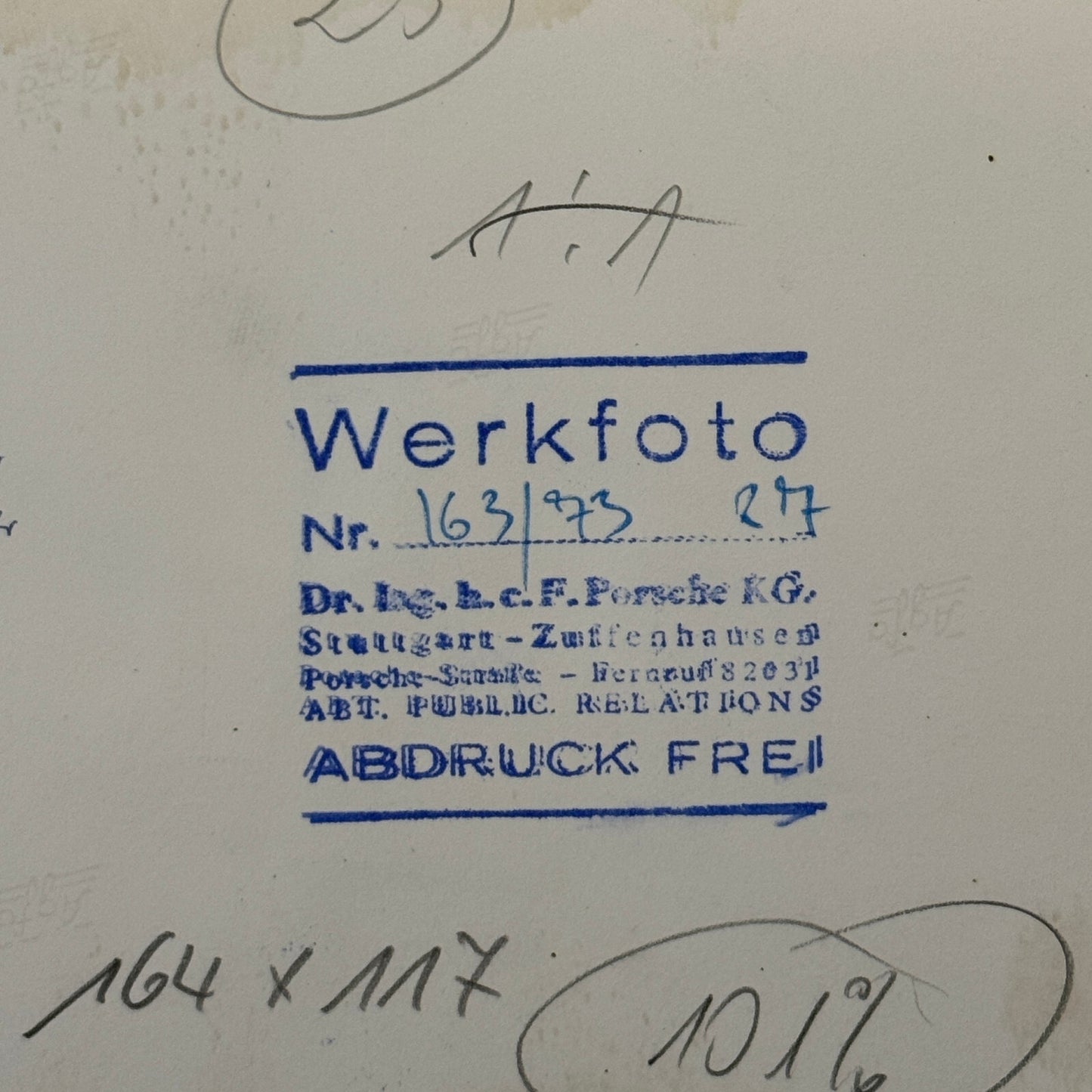 Porsche Factory Press Photo Photograph Werkfoto Christophorus ?