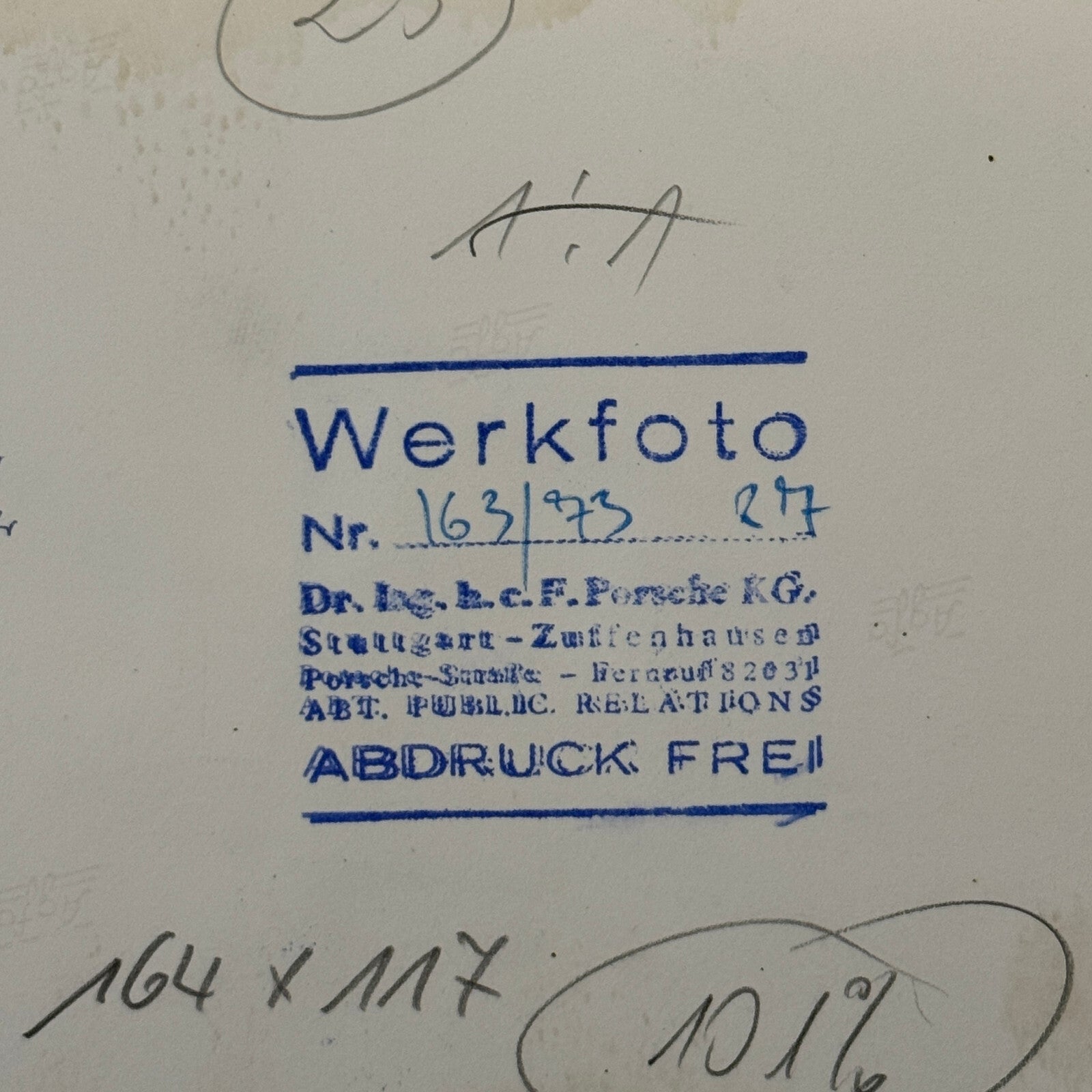 Porsche Factory Press Photo Photograph Werkfoto Christophorus ?