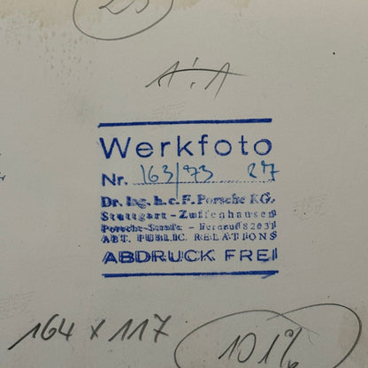 Porsche Factory Press Photo Photograph Werkfoto Christophorus ?
