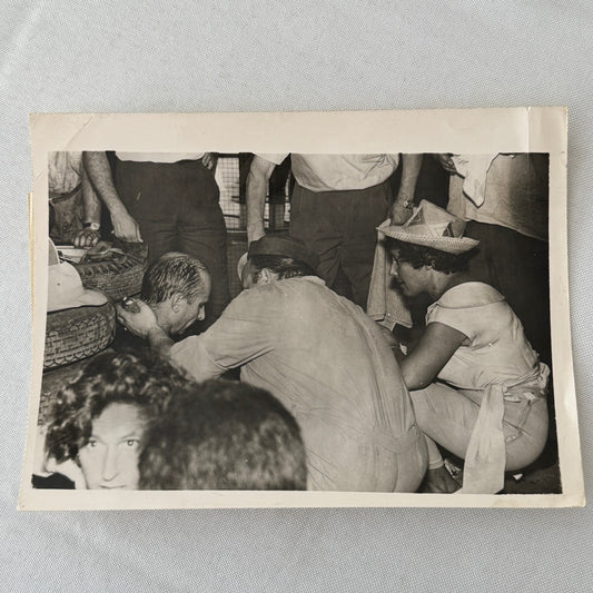 1957 Buenos Aires Grand Prix Juan Manuel Fangio Racing Driver Press Photo