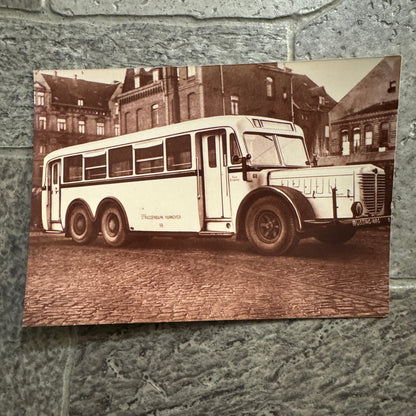 Vintage Bus Photo and Postcard Lot 6x German