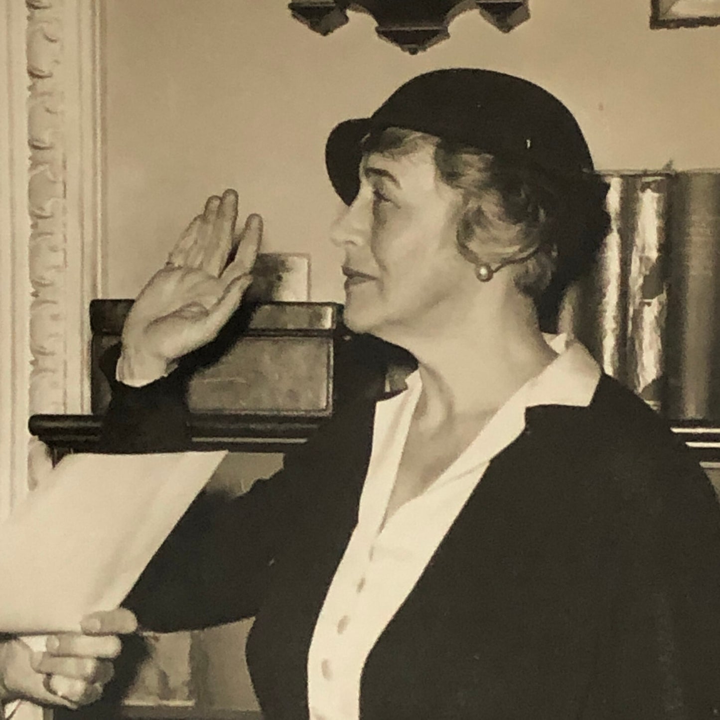 Press Photo Photograph Portrait First American Female Diplomat 1933 Denmark Oath
