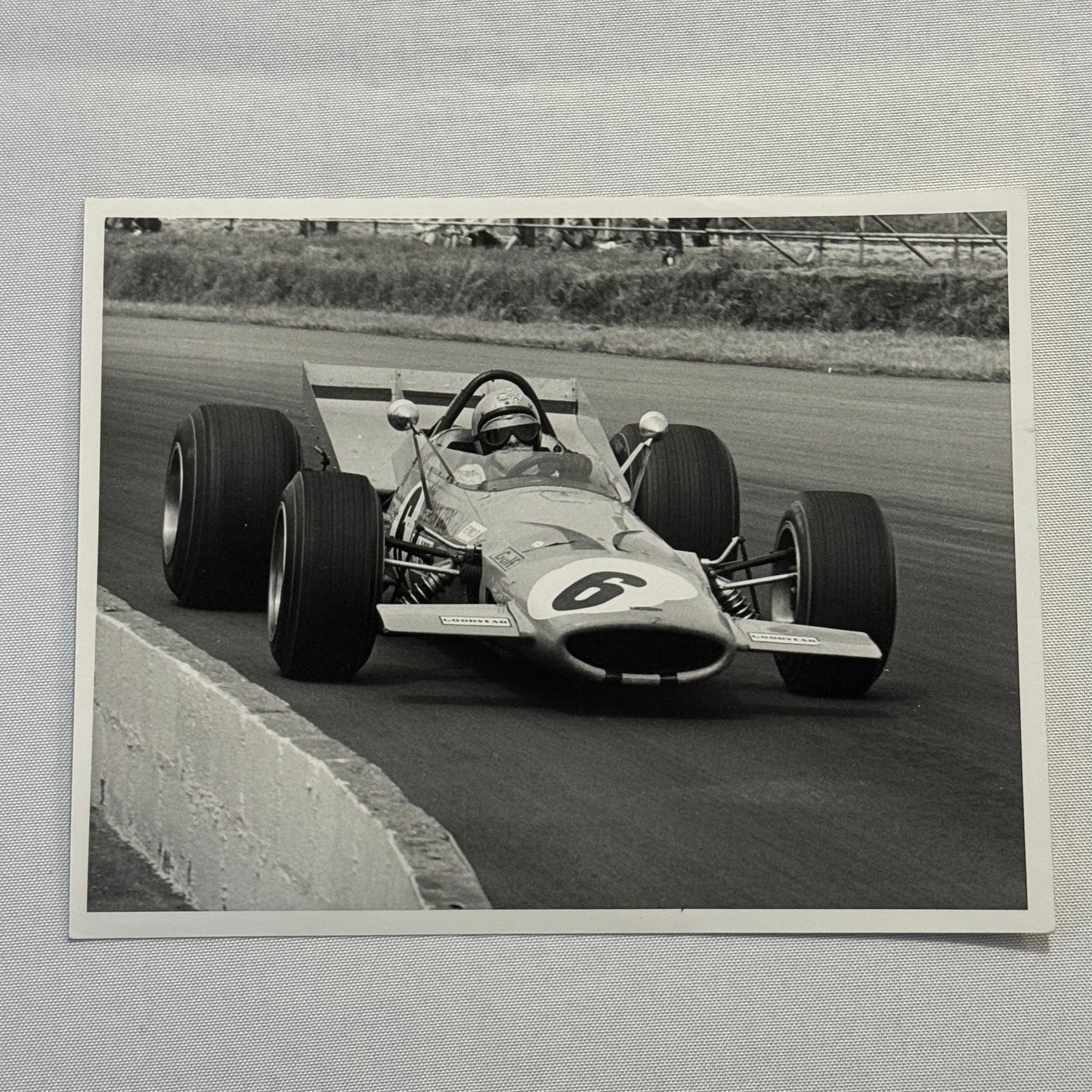 Vintage Racing Photo McLaren 1969 British Grand Prix Bruce McLaren Photograph
