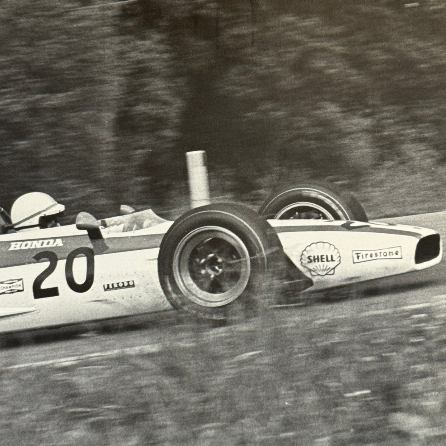 Vintage Racing Photo Photograph John Surtees Honda Car 1968 Belgian Grand Prix