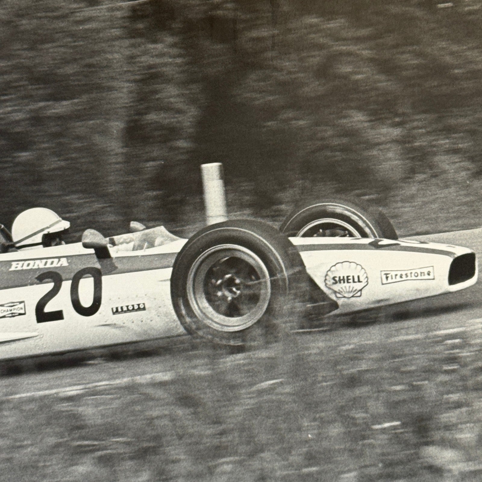 Vintage Racing Photo Photograph John Surtees Honda Car 1968 Belgian Grand Prix
