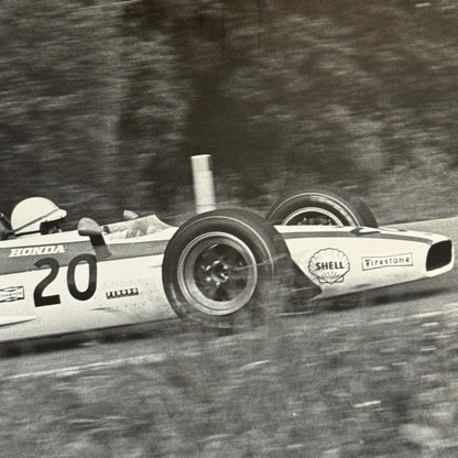 Vintage Racing Photo Photograph John Surtees Honda Car 1968 Belgian Grand Prix