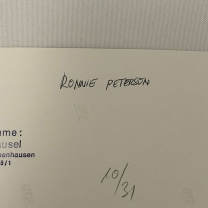 Vintage Racing Photo 1971 Hockenheim F2 Race Ronnie Peterson Driver Motorsport