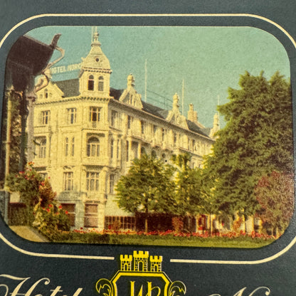 Vintage Travel Luggage Label Hotel Bergen Norway Norge