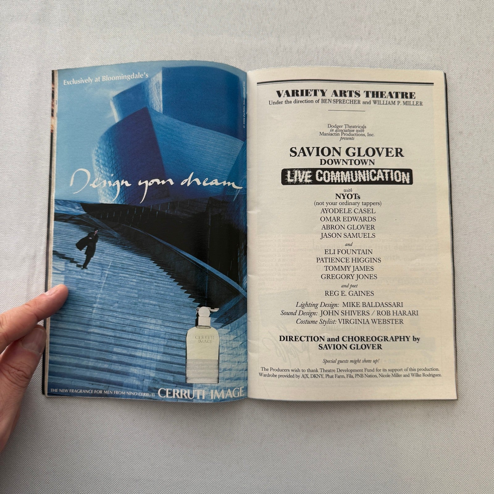 Downtown Live Communication Cast Signed Theater Playbill Autographed Signature