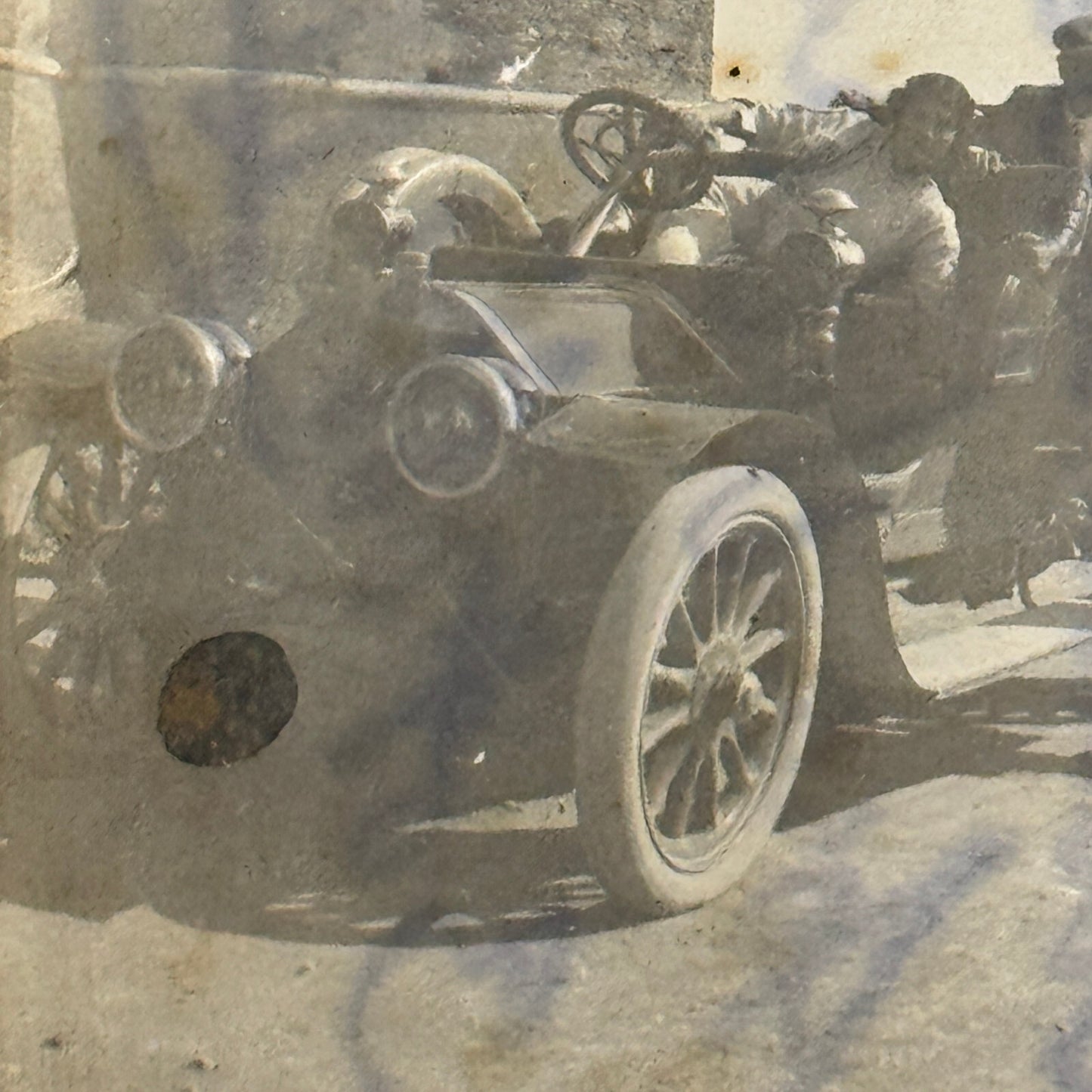 Vintage Photograph Photo Antique People in Early Automobile Car