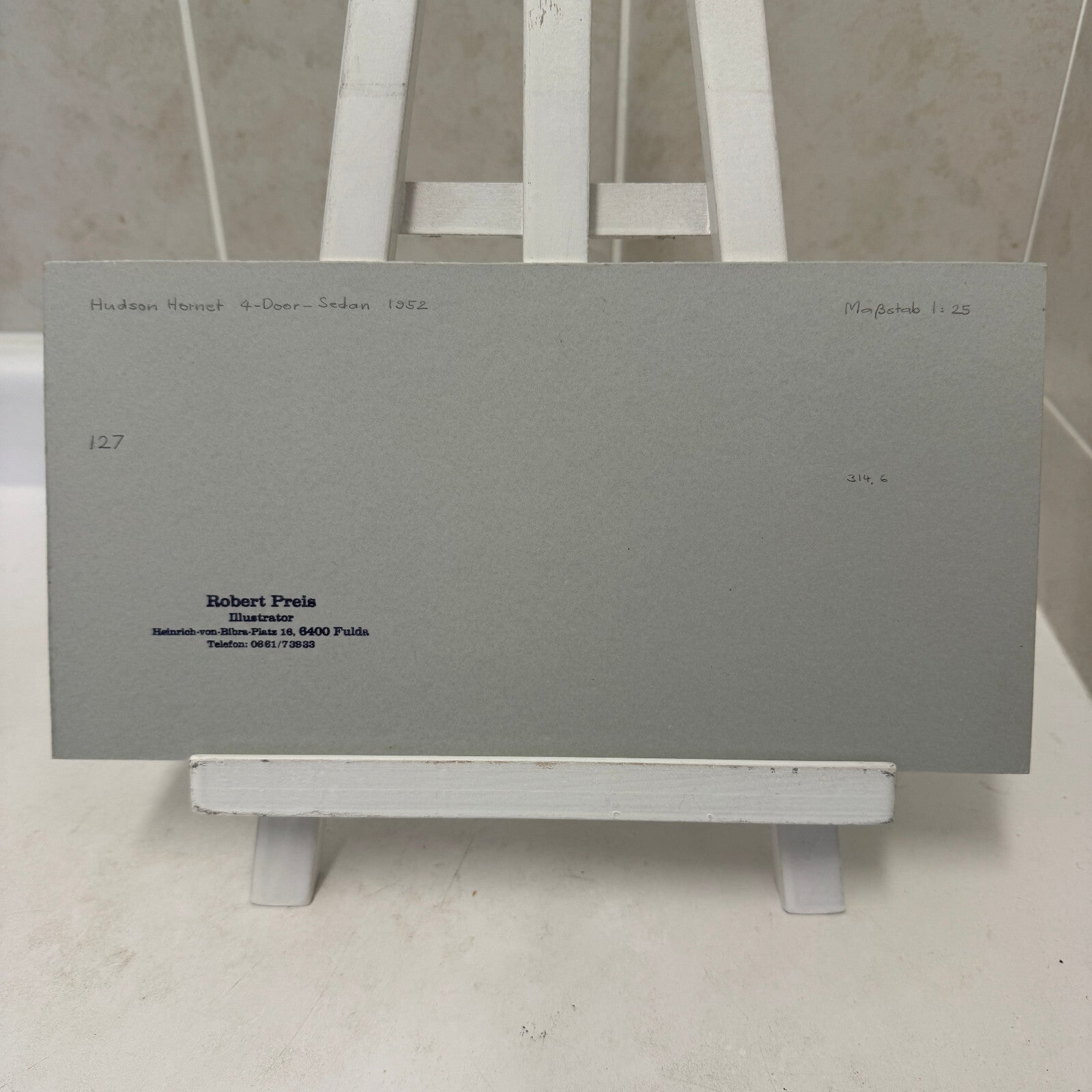 1952 Hudson Hornet Sedan Car Automobile Illustration Art Drawing Hand Drawn