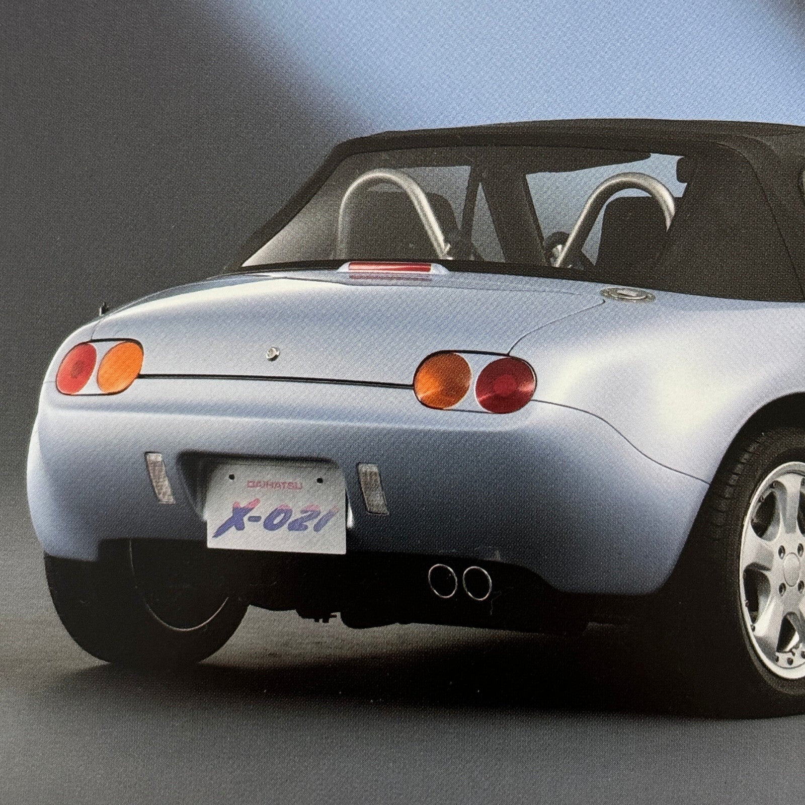 Daihatsu X-021 Roadster Concept Car Prototype Press Photo Photograph Lot 2x