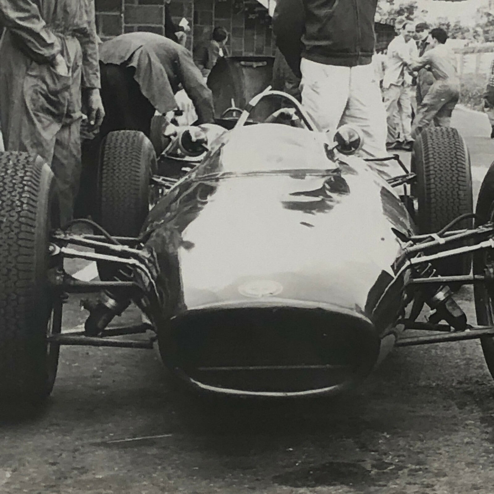 Vintage Racing Car Photo Photograph Print - Possibly BRM Car ? 