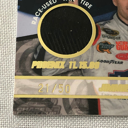 2010 Press Pass Eclipse Burning Rubber Tire Relic Card Jimmie Johnson #/50