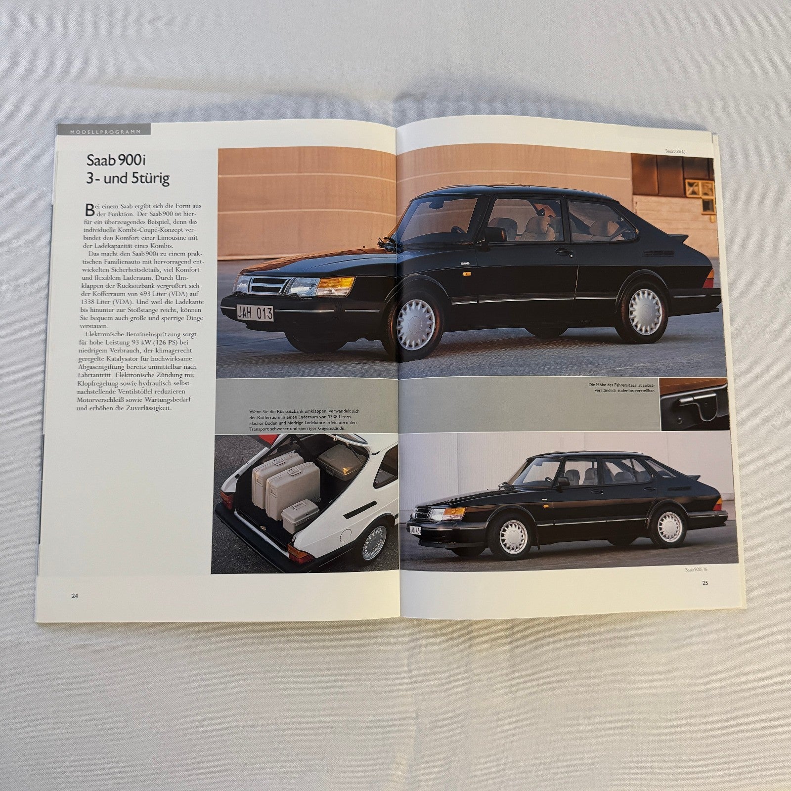 1992 Saab 900 Car Sales Brochure Catalog Saab 900 Cabriolet Turbo 16S GERMAN