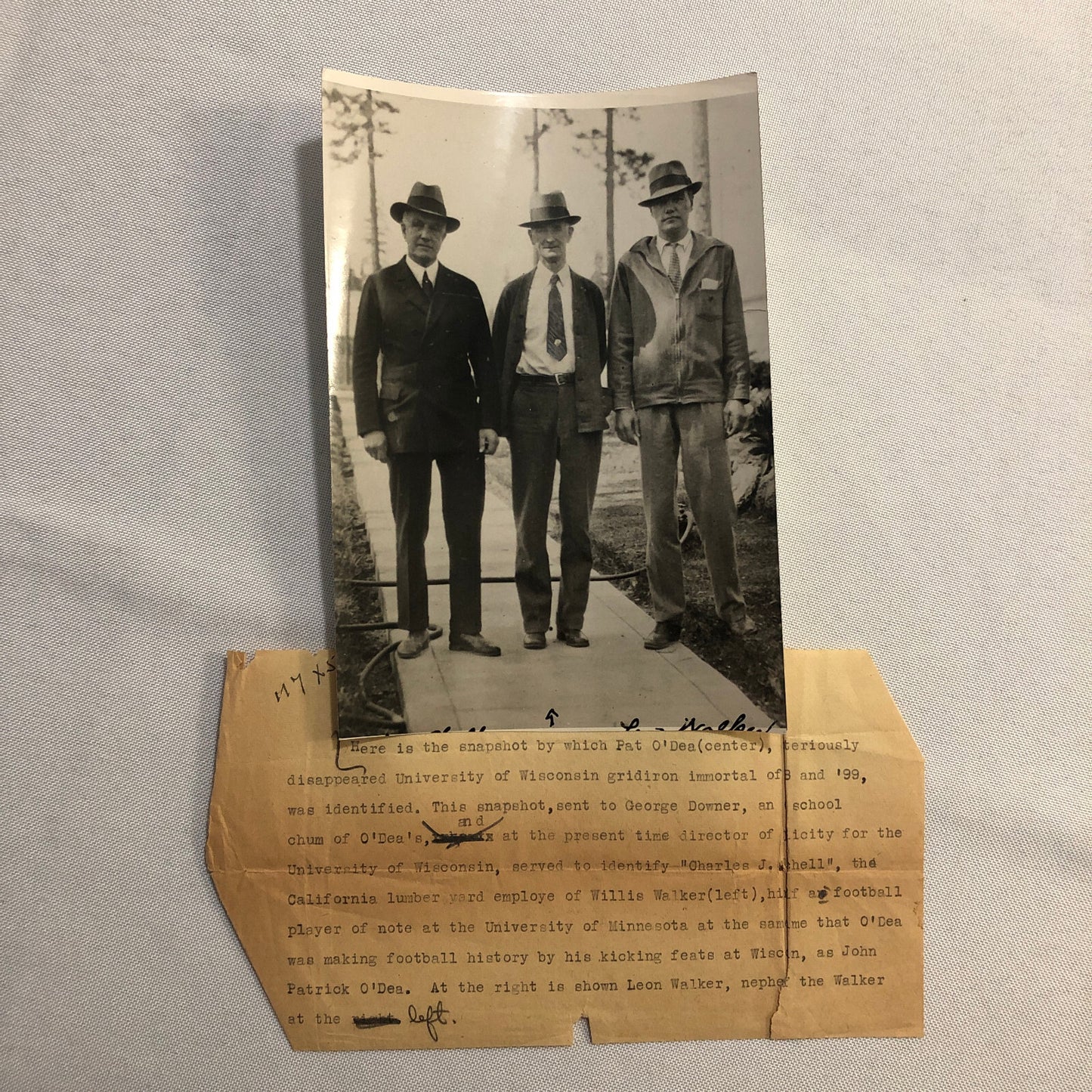 Press Photo Photograph Pat O'Dea Football Player American Australian 1920s News