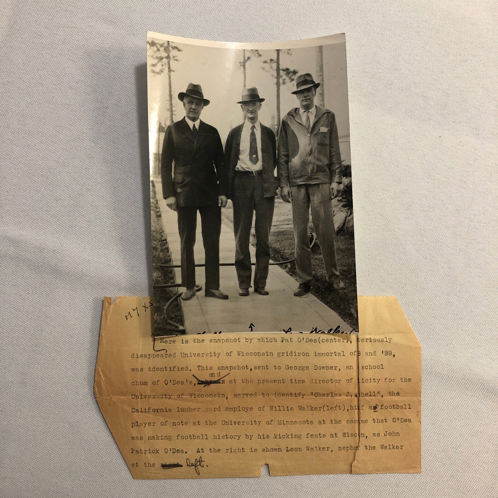 Press Photo Photograph Pat O'Dea Football Player American Australian 1920s News