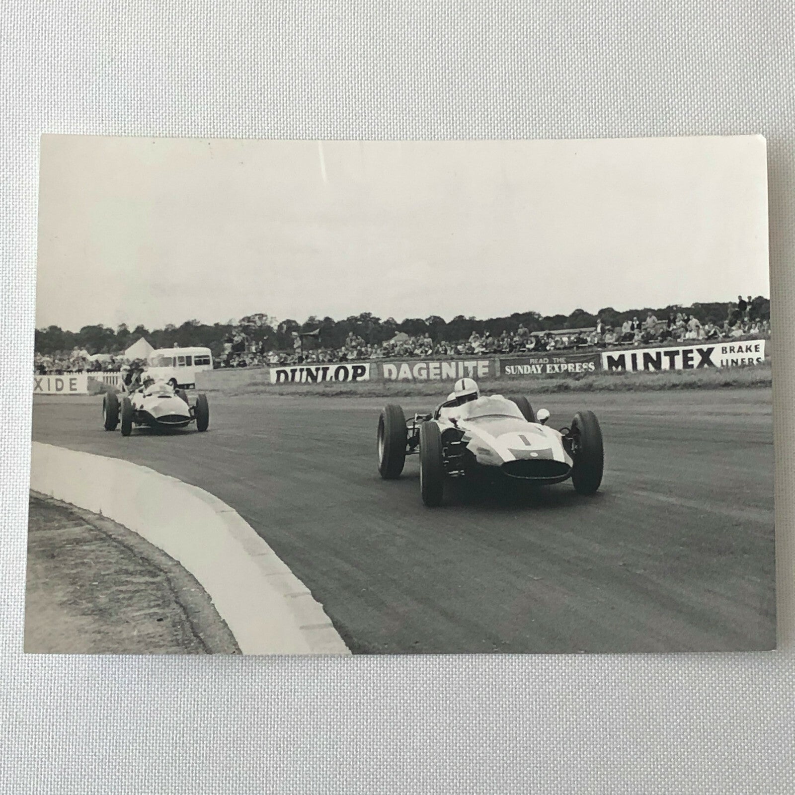 Vintage Grand Prix Racing Car Photo Photograph Jack Brabham Graham Hill CAHIER 