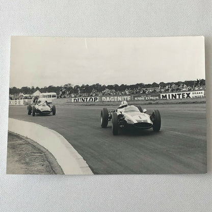 Vintage Grand Prix Racing Car Photo Photograph Jack Brabham Graham Hill CAHIER 