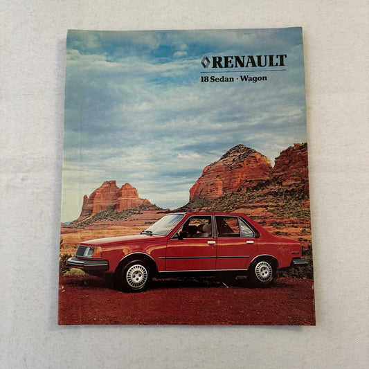 Renault 18 Sedan and Station Wagon Sales Brochure Catalog Vintage Advertising