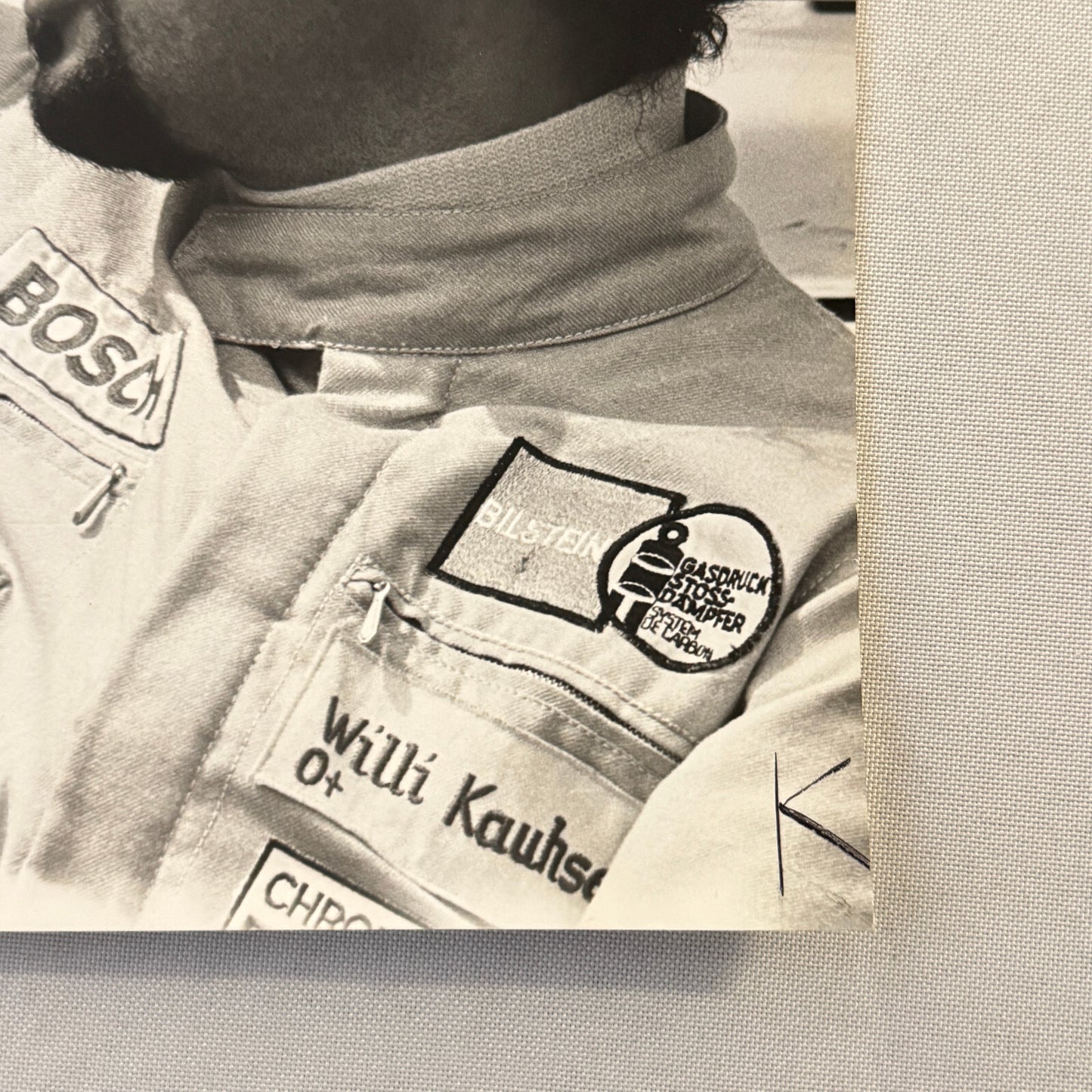 Vintage Porsche Racing Driver Photo Photograph Willi Kauhsen