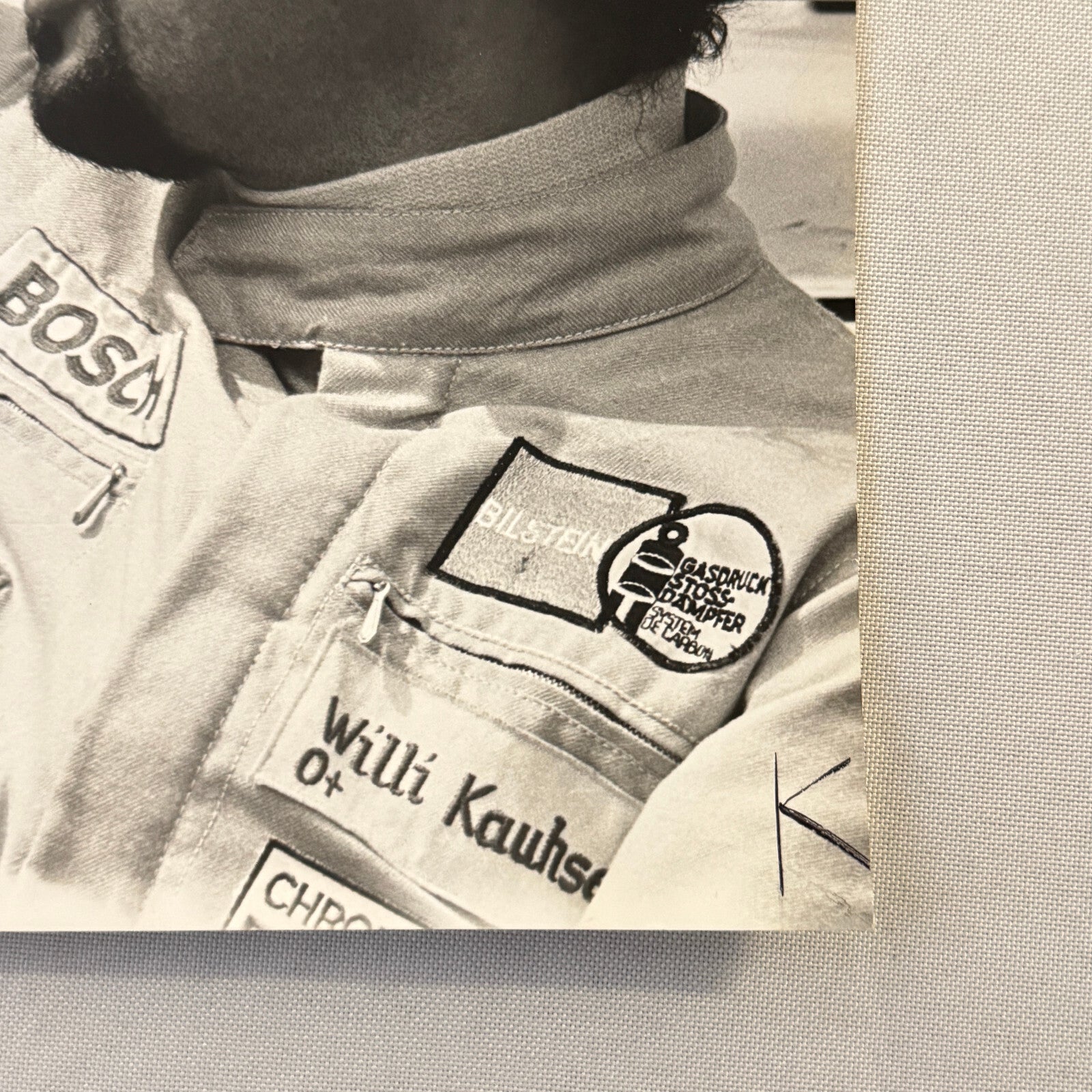 Vintage Porsche Racing Driver Photo Photograph Willi Kauhsen