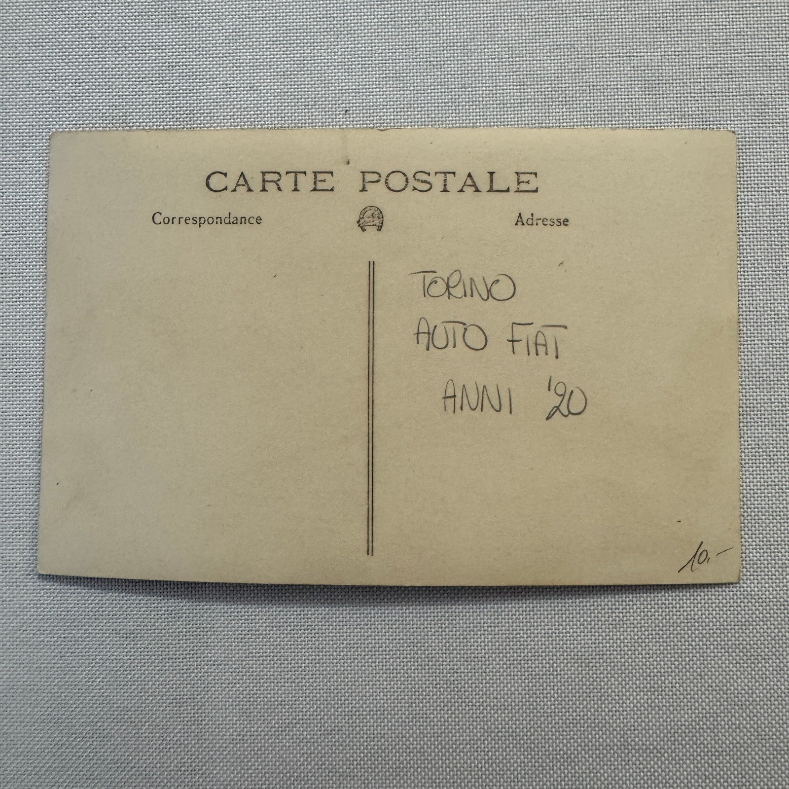 Vintage Postcard Real Photo Postcard RPPC People Fiat Car Automobile