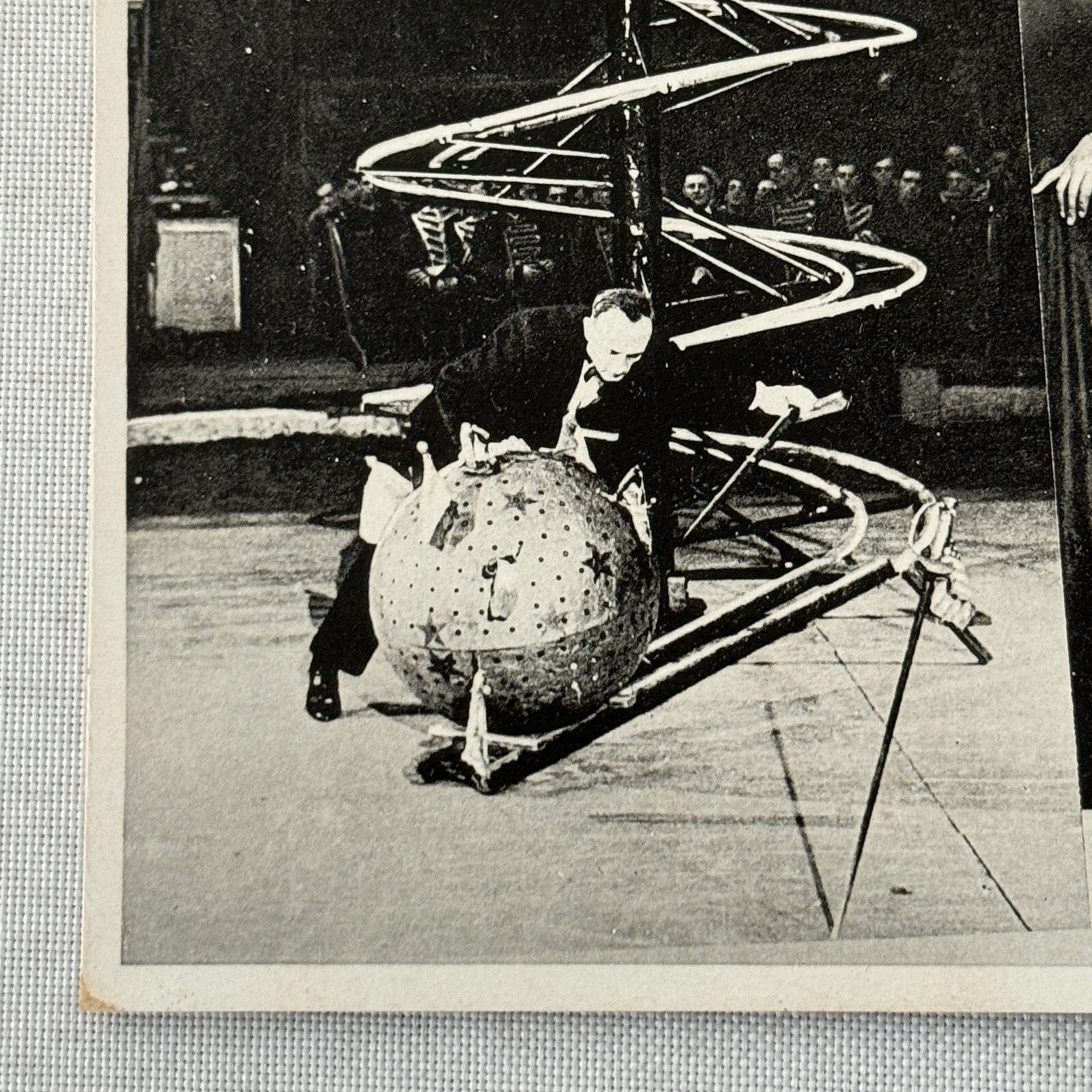 Vintage Circus Danger Act Postcard Post Card Henriette Browell in Ball