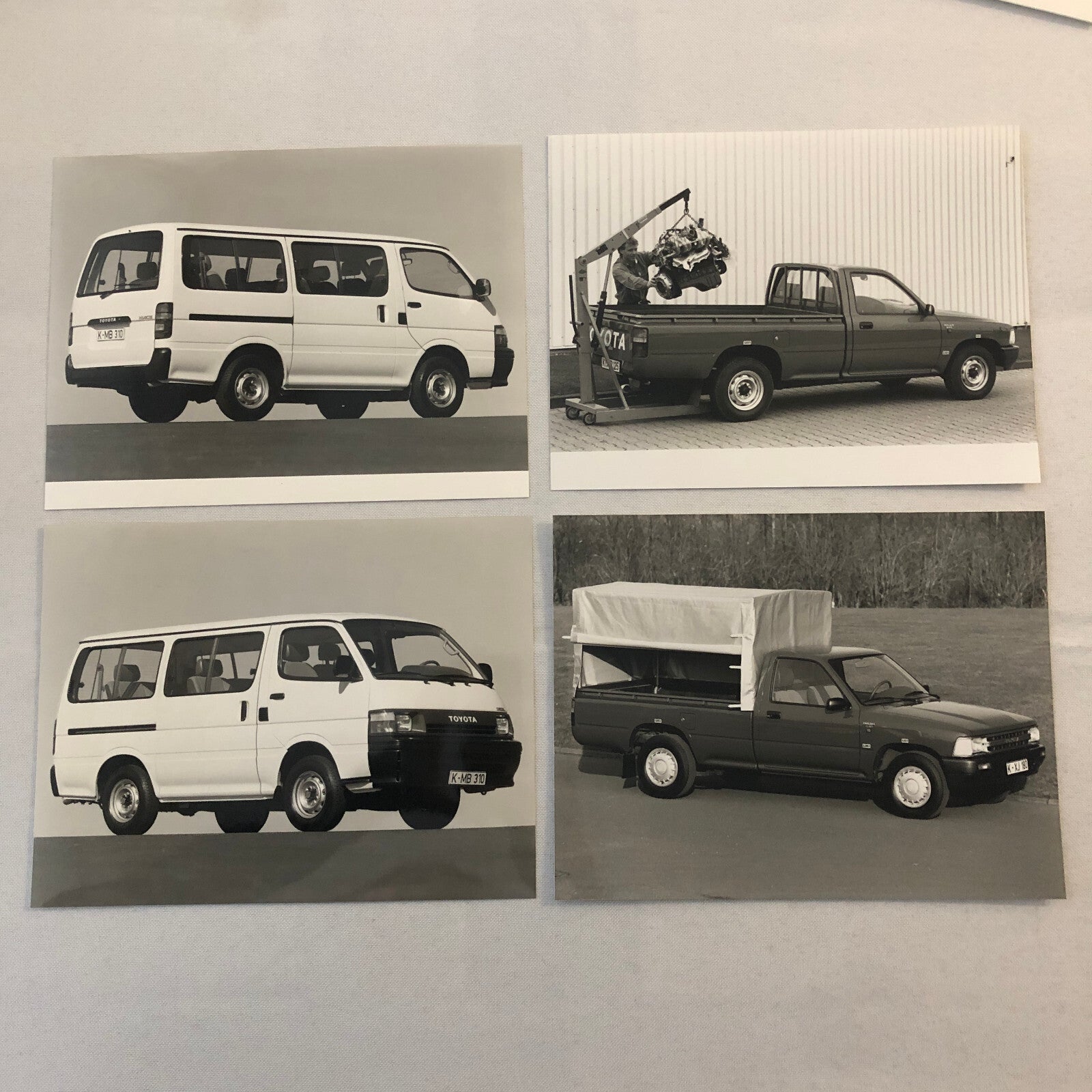 1989 Toyota Truck Press Kit with Photos Liteace Hiace Hilux Model F GERMAN Text