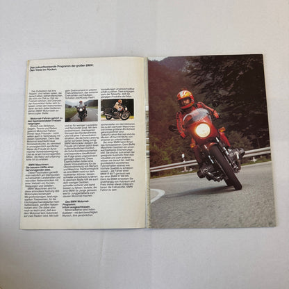 Vintage BMW Motorcycle Bike Brochure R100RS R100RT R100S R100T R80/7 GERMAN