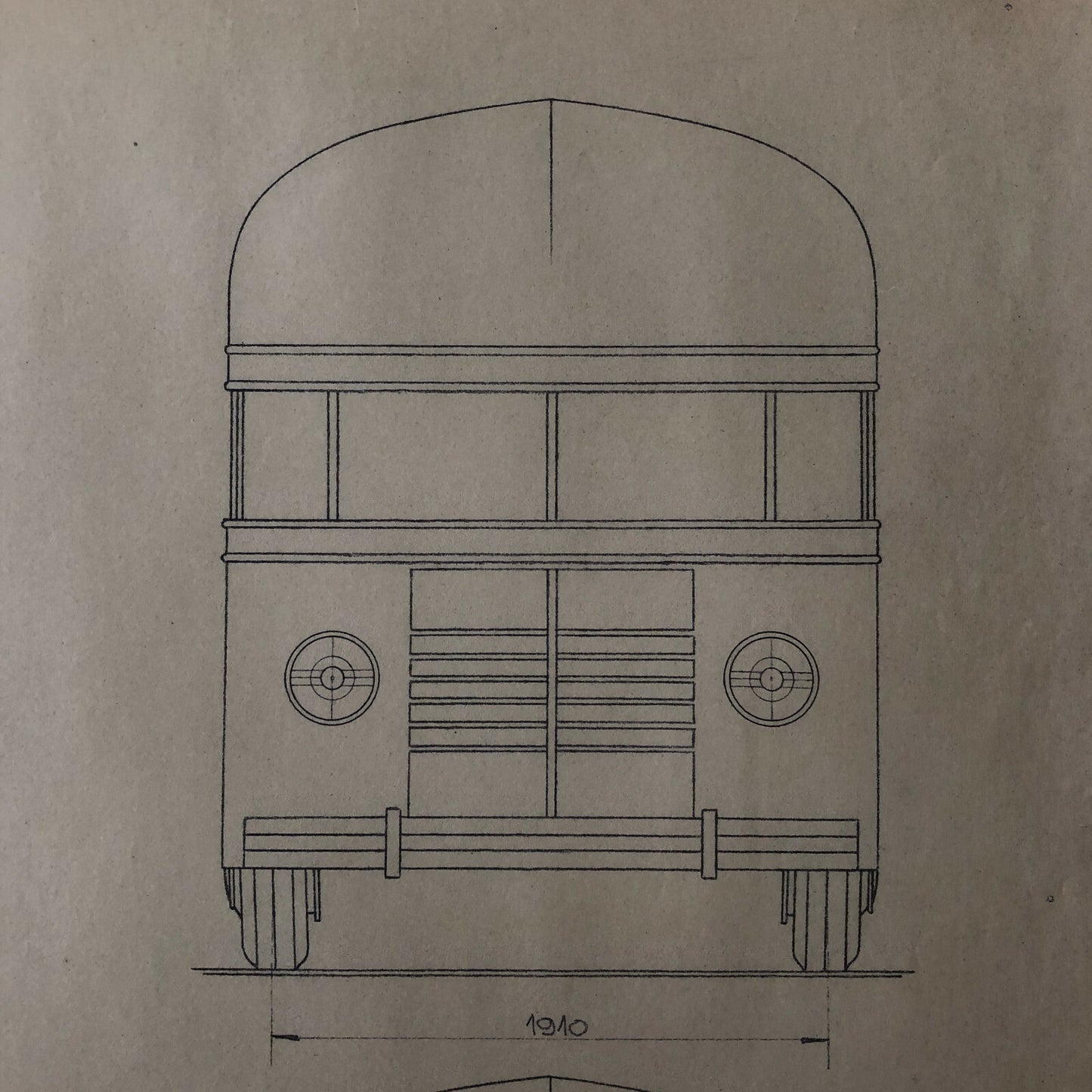 1936 Coachbuilder Bus Design Blueprint Rendering Blue Print Coach Truck 