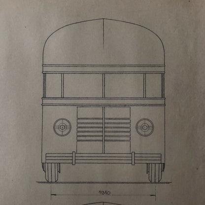 1936 Coachbuilder Bus Design Blueprint Rendering Blue Print Coach Truck 