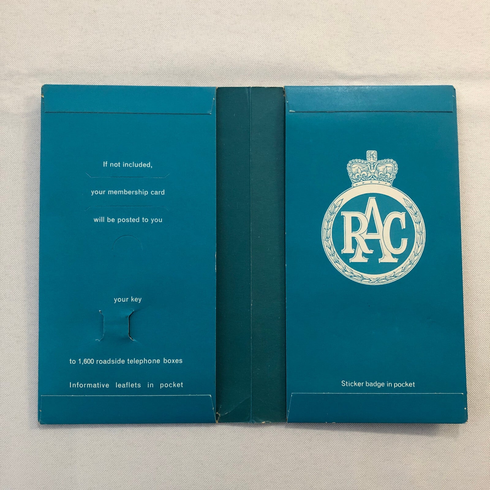 Vintage RAC Royal Automobile Club Welcome Document Package Brochures Car