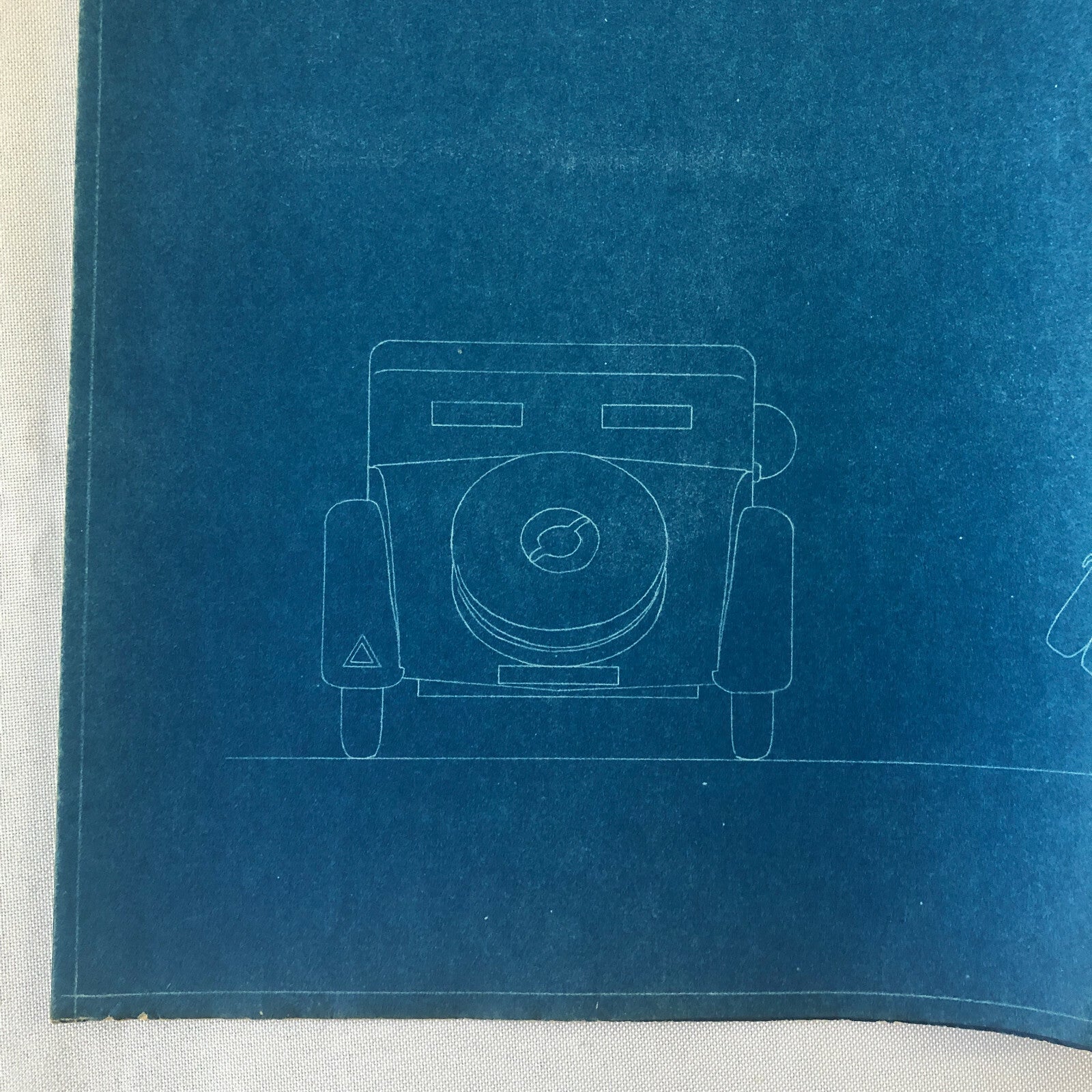 1930 Coachbuilder Car Design Blueprint Rendering Blue Print Phaeton Body Style 