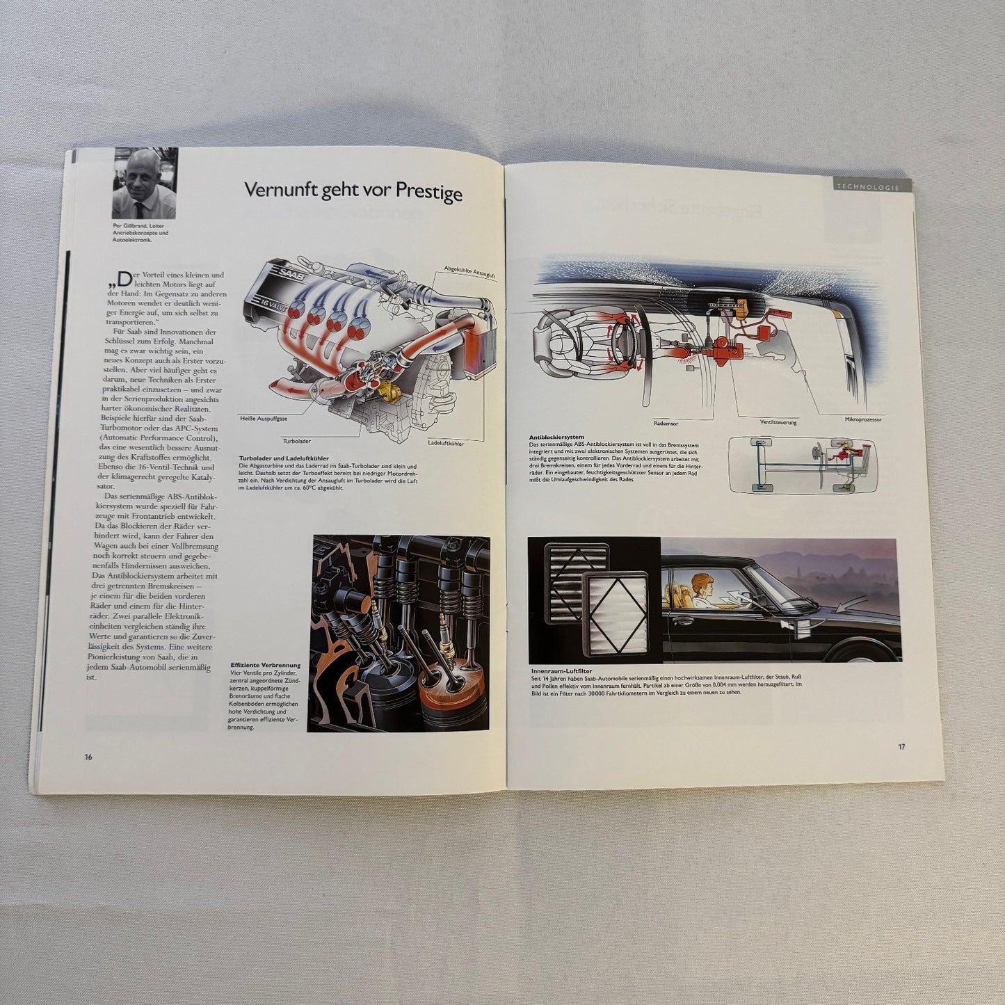 1993 Saab 900 Car Sales Brochure Catalog Saab 900 Cabriolet Turbo 16S GERMAN