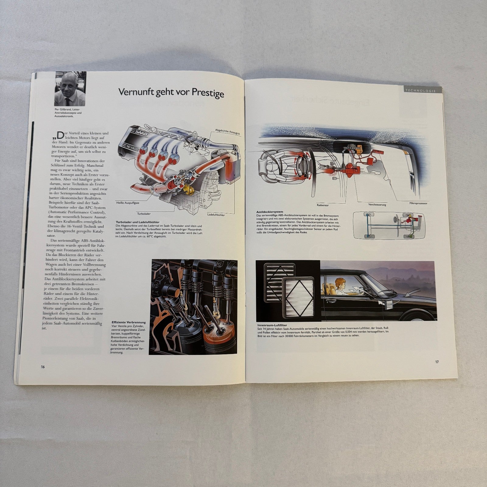 1993 Saab 900 Car Sales Brochure Catalog Saab 900 Cabriolet Turbo 16S GERMAN