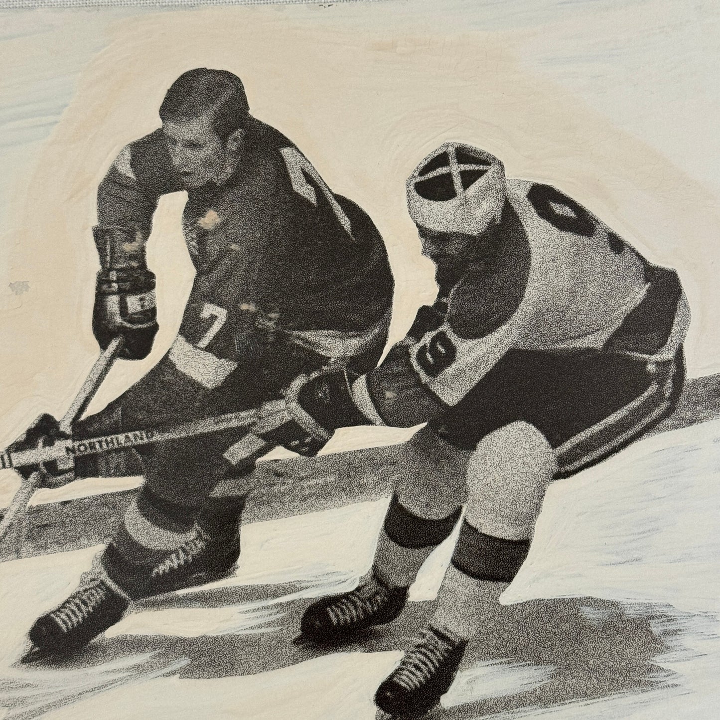 Detroit Red Wings Hockey Player Photo Photograph Vintage Mockup Garry Unger