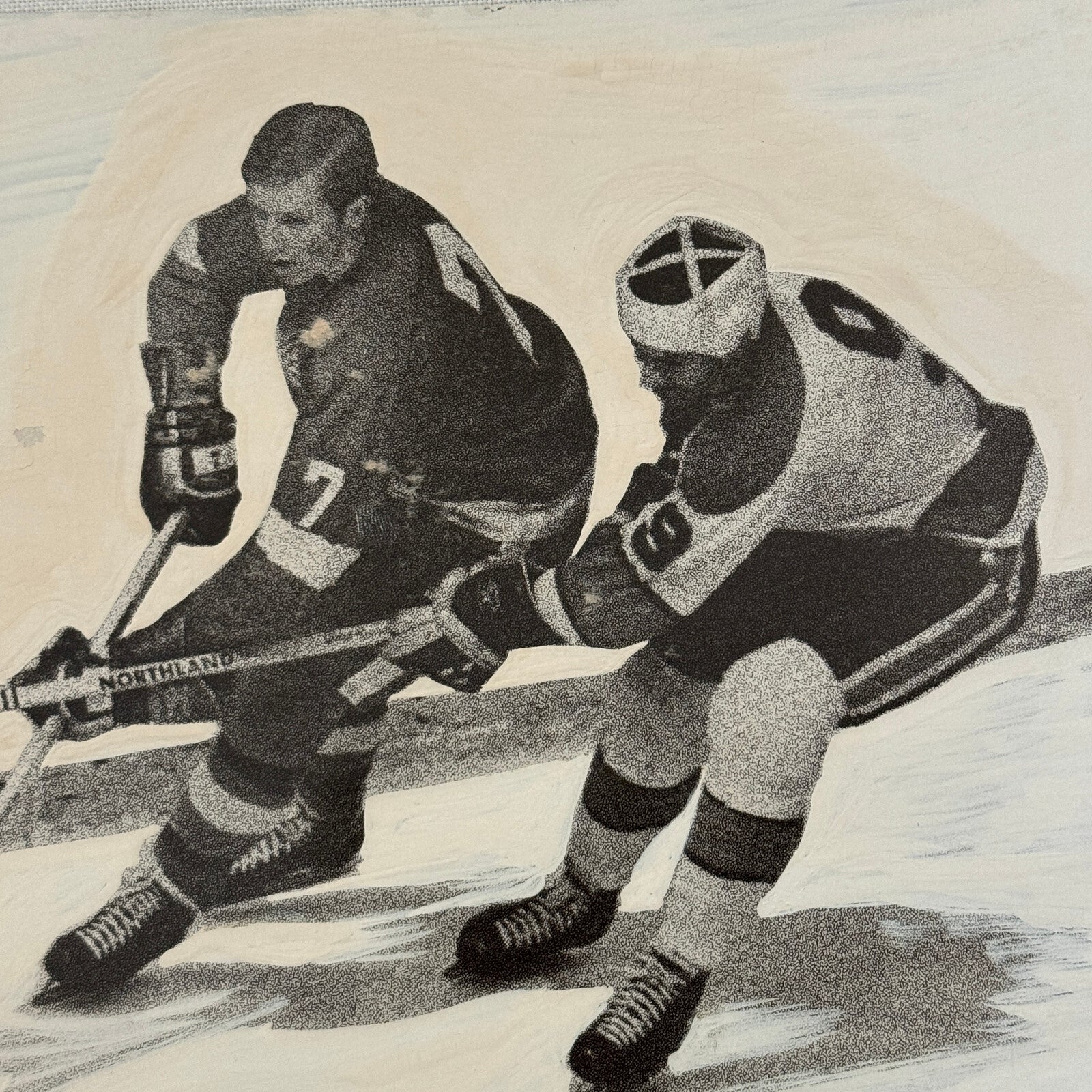 Detroit Red Wings Hockey Player Photo Photograph Vintage Mockup Garry Unger