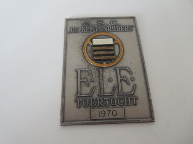 1970 ELE Toertocht A.S.C De Kempenruders European Car Rally Badge Dash Plaque