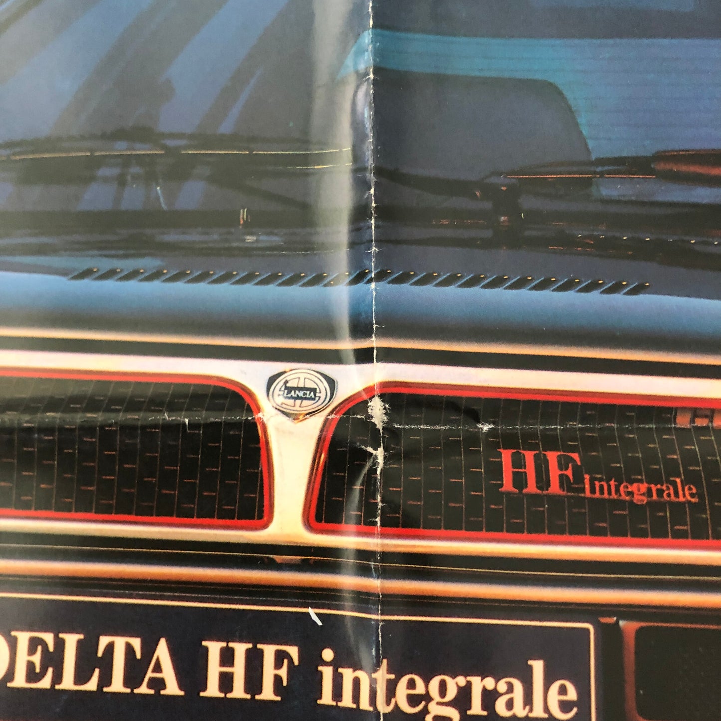 1987 Lancia Delta HF Integrale Car Sales Brochure POSTER GERMAN