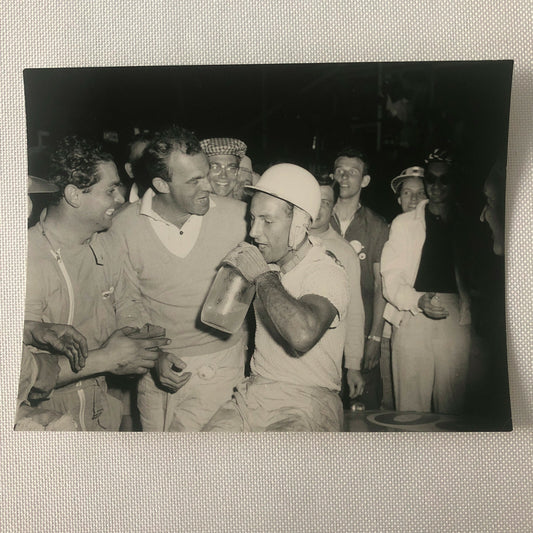 Vintage Racing Photo Stirling Moss Harry Schell Drivers Photograph Motorsport