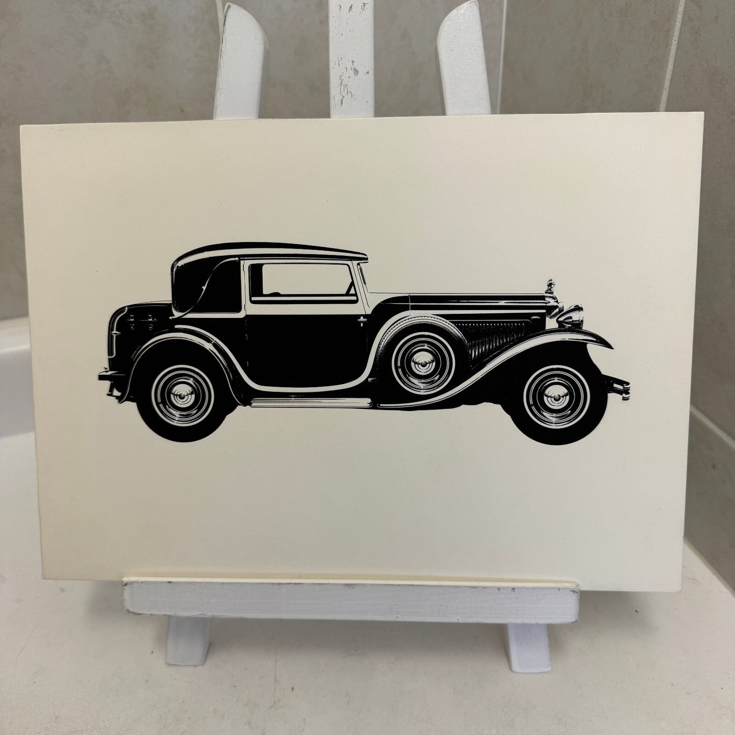 1932 Minerva Type 4000 Cabriolet Automobile Illustration Art Drawing Hand Drawn