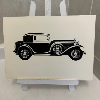 1932 Minerva Type 4000 Cabriolet Automobile Illustration Art Drawing Hand Drawn