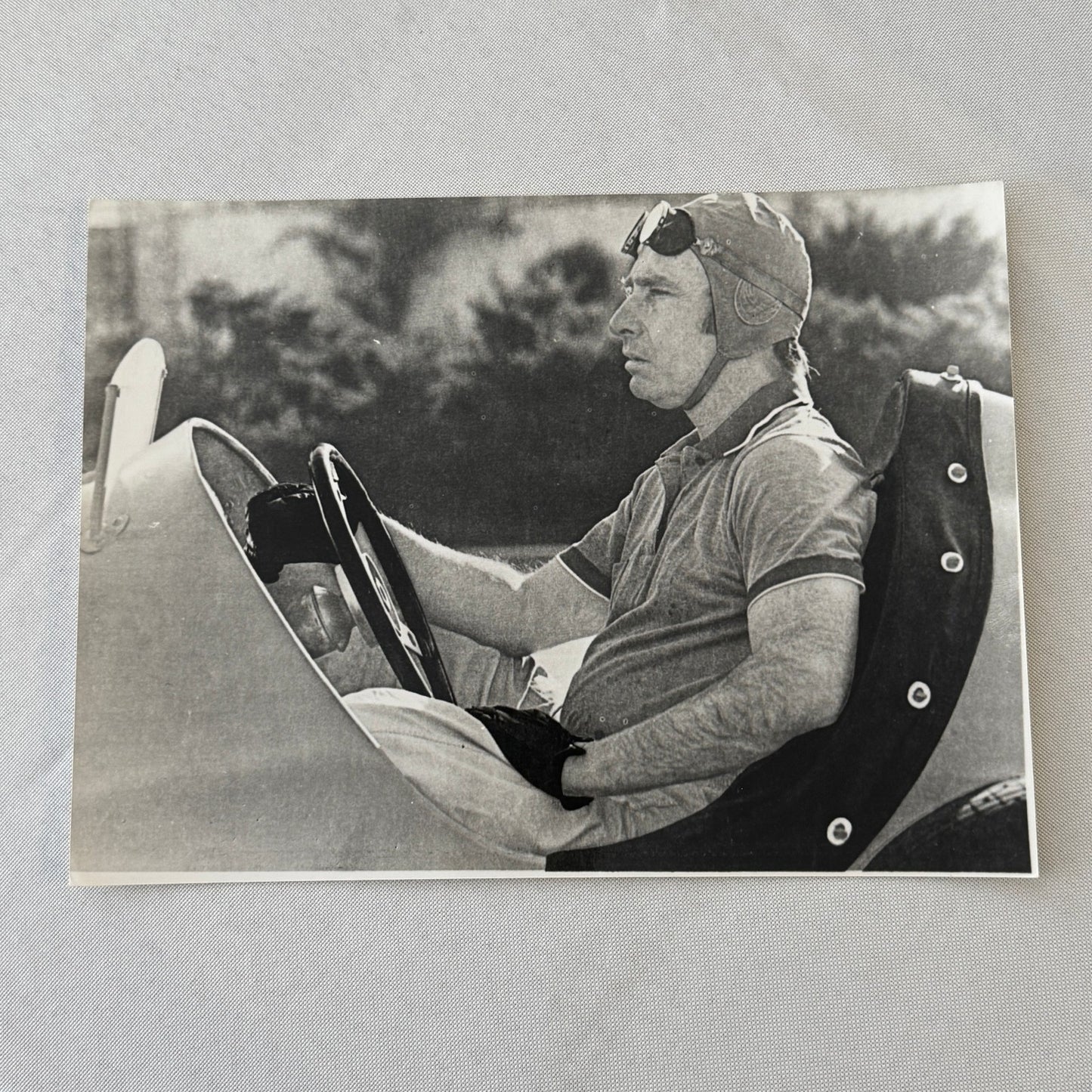 Juan Manuel Fangio Racing Driver Photo Photograph Print Vintage Italian
