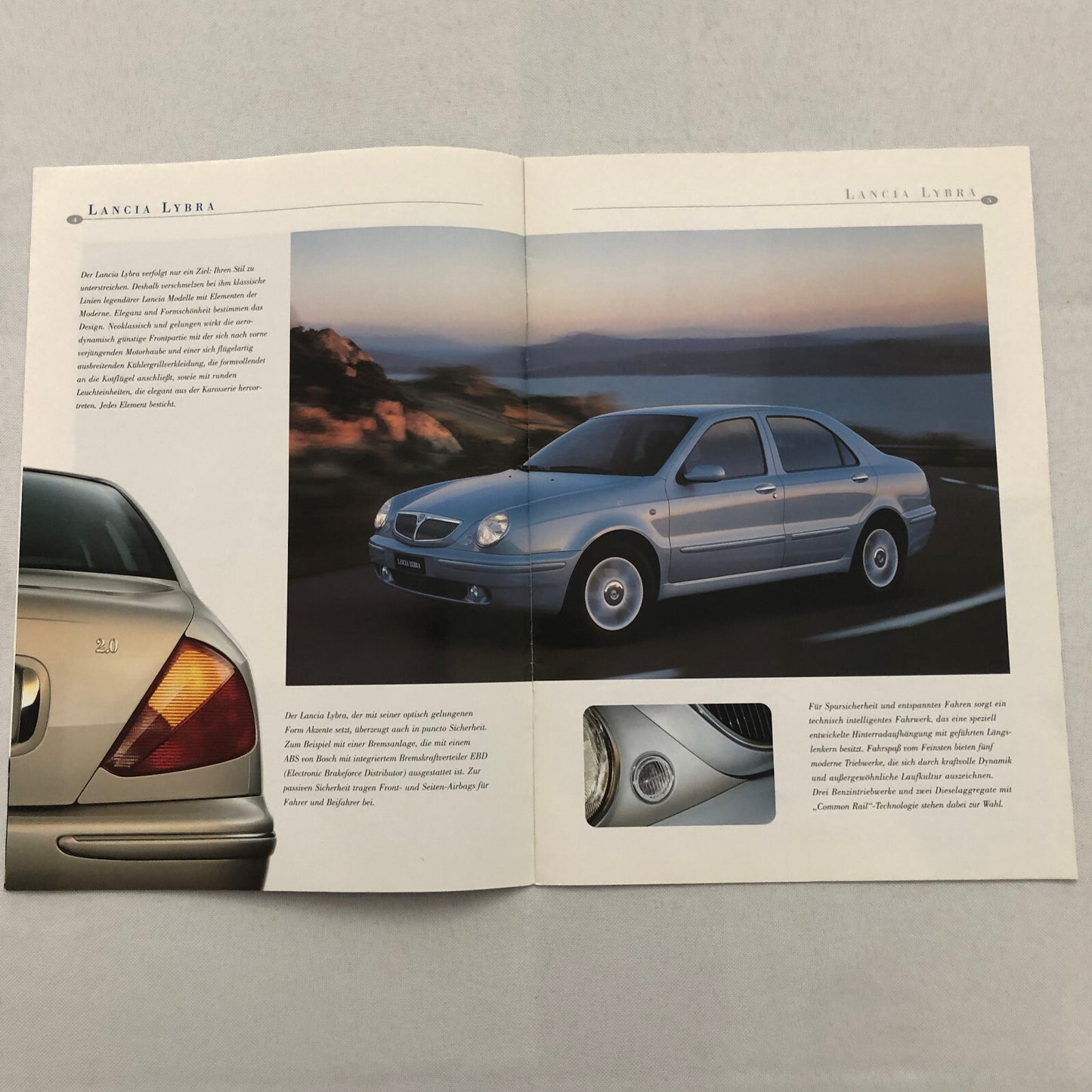 Lancia Lybra Car Sales Brochure Catalog GERMAN Text European Market