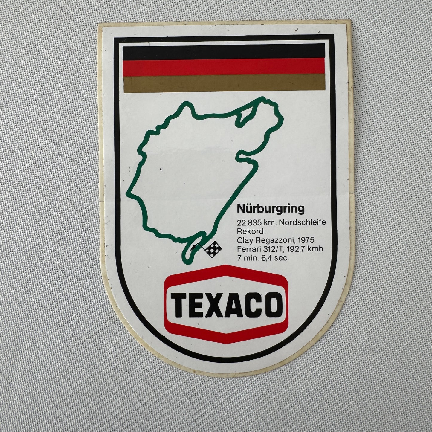 Texaco Nurburgring Clay Regazzoni Ferrari 312/T Racing Decal Sticker
