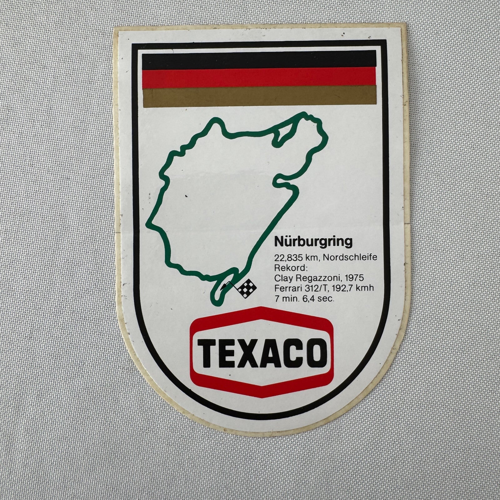 Texaco Nurburgring Clay Regazzoni Ferrari 312/T Racing Decal Sticker