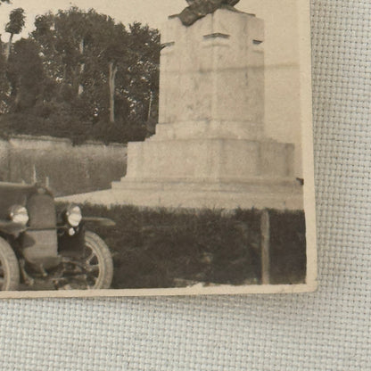Vintage Photograph Photo Man in Antique Automobile Early Car